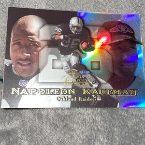 Flair showcase trade card Napoleon Kaufman Oakland Raiders